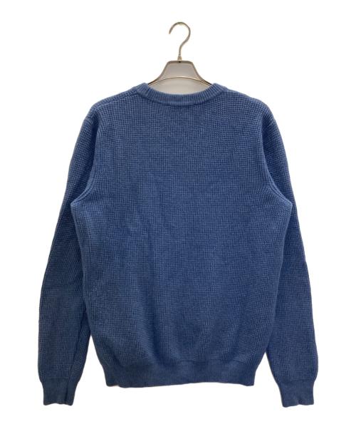 maison kitsune（メゾンキツネ）MAISON KITSUNE (メゾンキツネ) Handwriting Sweater ブルー サイズ:Ｍの古着・服飾アイテム