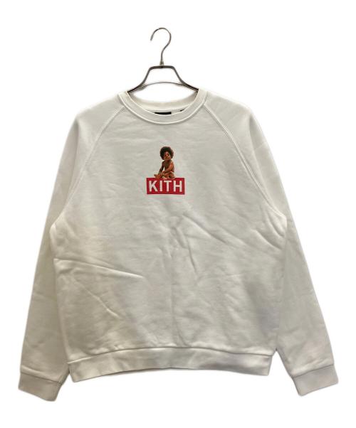 KITH（キス）KITH (キス) biggie (ビギー) ボックスロゴスウェット ホワイト サイズ:Mの古着・服飾アイテム