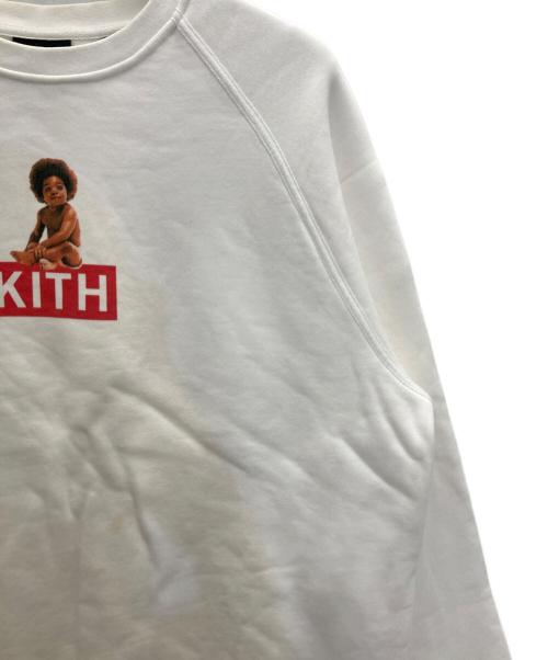 KITH（キス）KITH (キス) biggie (ビギー) ボックスロゴスウェット ホワイト サイズ:Mの古着・服飾アイテム
