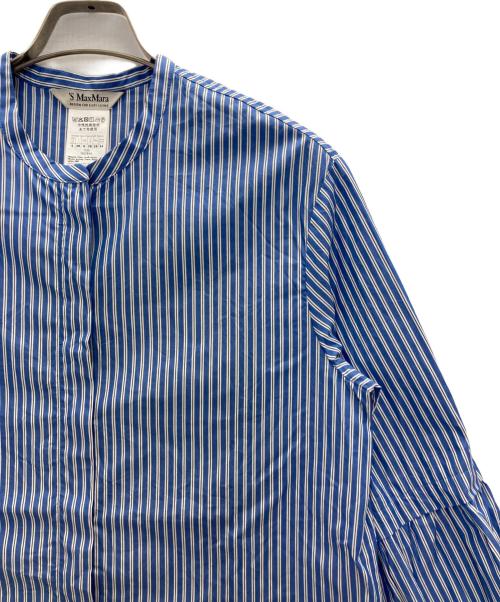 'S Max Mara（エスマックスマーラ）'S Max Mara (エスマックスマーラ) ストライプデザインシャツ ブルー サイズ:Ｍの古着・服飾アイテム