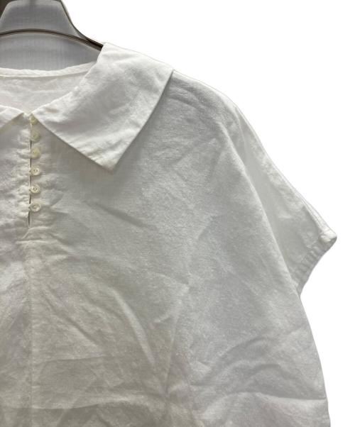 nest Robe（ネストローブ）nest Robe (ネストローブ) 近江晒し襟付きプルオーバー ホワイト サイズ:FREEの古着・服飾アイテム