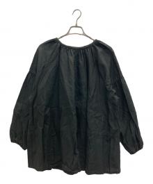 nest Robe（ネストローブ）の古着「リネンパネルギャザー2wayプルオーバー」｜ブラック