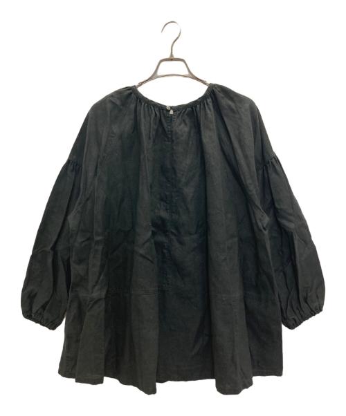 nest Robe（ネストローブ）nest Robe (ネストローブ) リネンパネルギャザー2wayプルオーバー ブラック サイズ:FREEの古着・服飾アイテム