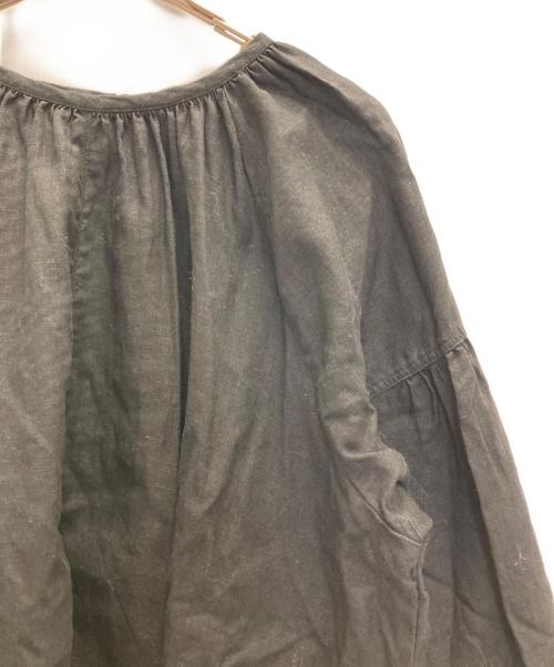 nest Robe（ネストローブ）nest Robe (ネストローブ) リネンパネルギャザー2wayプルオーバー ブラック サイズ:FREEの古着・服飾アイテム