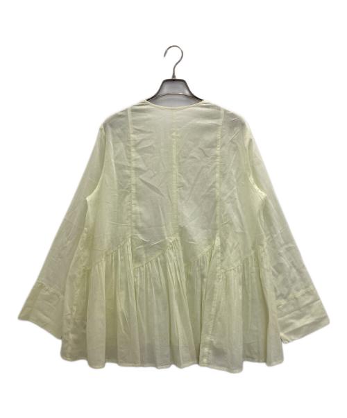ne quittez pas（ヌキテパ）ne quittez pas (ヌキテパ) コットンボイルブラウス イエロー サイズ:FREE 未使用品の古着・服飾アイテム