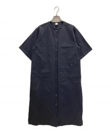 KAGURE（カグレ）の古着「コットンヘンプワイドスリーブワンピース」｜ネイビー