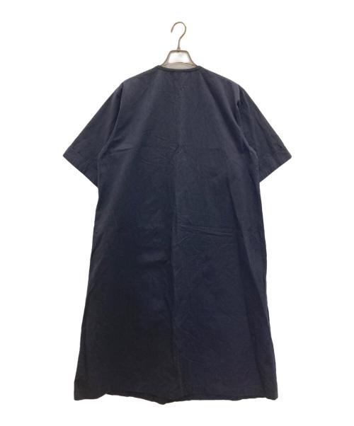 KAGURE（カグレ）kagure (カグレ) コットンヘンプワイドスリーブワンピース ネイビー サイズ:FREEの古着・服飾アイテム