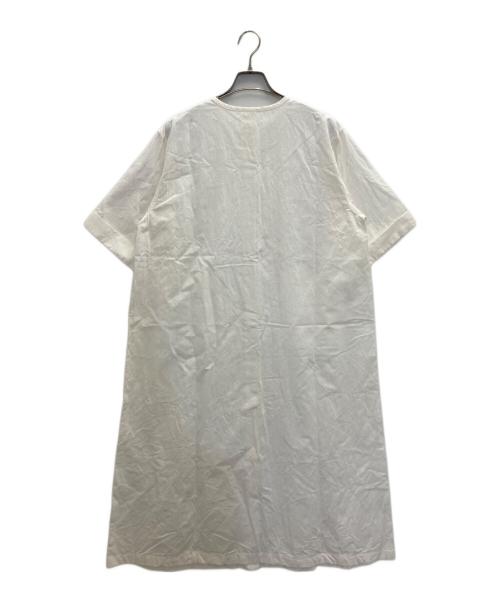KAGURE（カグレ）kagure (カグレ) コットンヘンプワイドスリーブワンピース ホワイト サイズ:FREEの古着・服飾アイテム