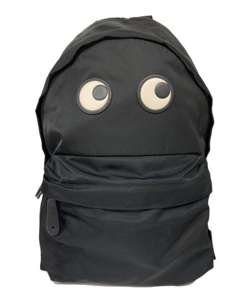 ANYA HINDMARCH（アニヤ・ハインドマーチ）ANYA HINDMARCH (アニヤ・ハインドマーチ) Eyes Back pack/アイズバックパック ブラックの古着・服飾アイテム