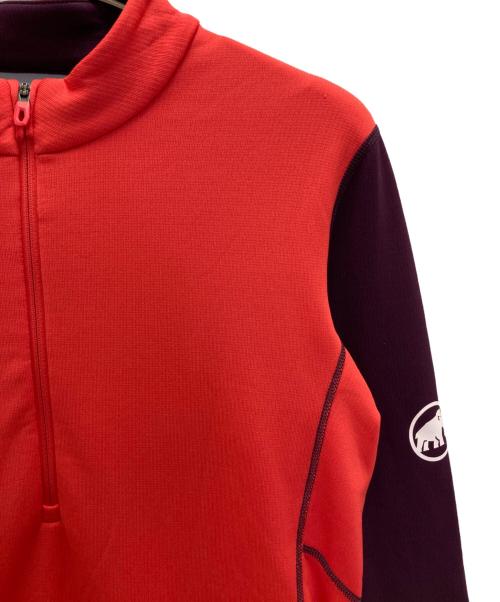 MAMMUT（マムート）MAMMUT (マムート) エナジー ミッドレイヤー ハーフ ジップ プルオーバー レッド サイズ:Mの古着・服飾アイテム