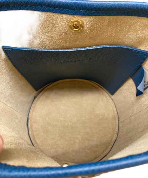 LONGCHAMP（ロンシャン）LONGCHAMP (ロンシャン) エピュレ バケットバッグ ブルー×ベージュの古着・服飾アイテム