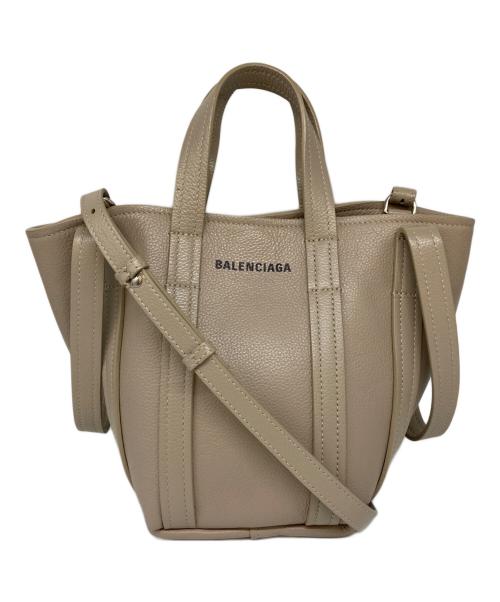 BALENCIAGA（バレンシアガ）BALENCIAGA (バレンシアガ) エブリデイ2.0ノースサウスショルダートートバッグ ベージュの古着・服飾アイテム