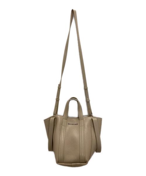 BALENCIAGA（バレンシアガ）BALENCIAGA (バレンシアガ) エブリデイ2.0ノースサウスショルダートートバッグ ベージュの古着・服飾アイテム