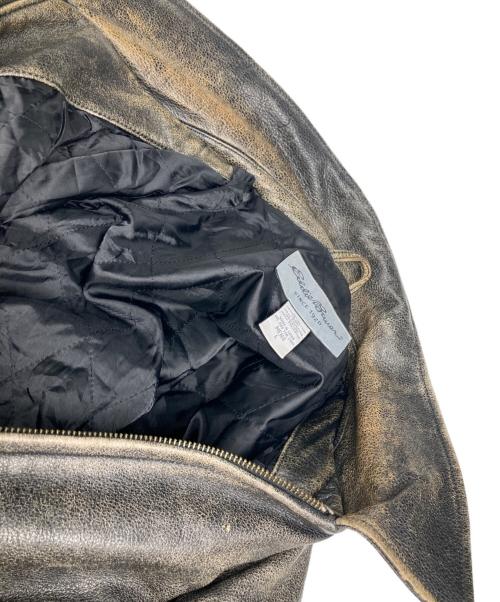 Eddie Bauer（エディーバウアー）Eddie Bauer (エディーバウアー) カウレザージャケット ブラック サイズ:Lの古着・服飾アイテム