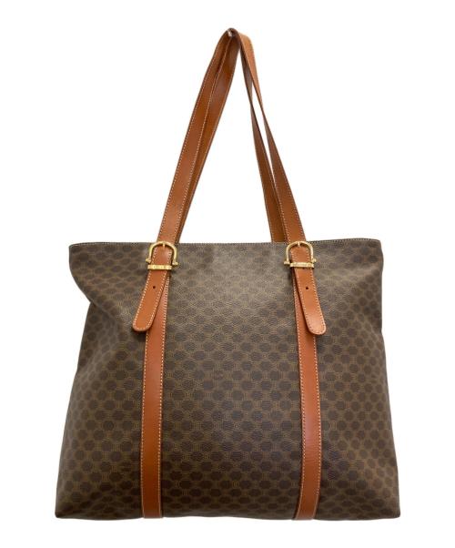 CELINE（セリーヌ）CELINE (セリーヌ) マカダム柄トートバッグ ブラウンの古着・服飾アイテム