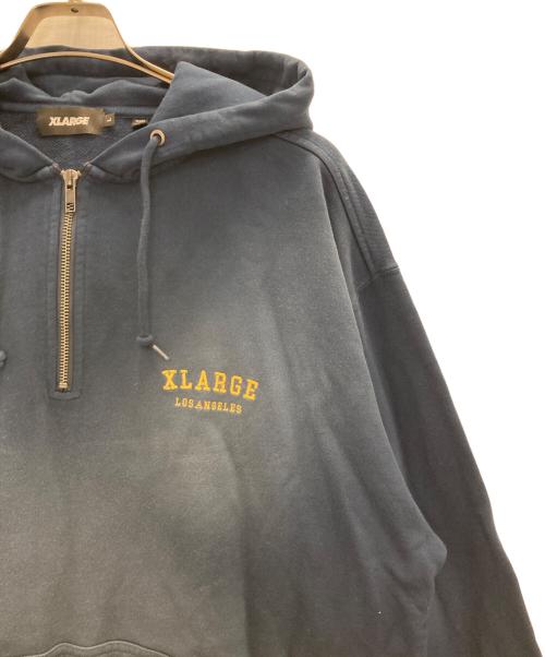 X-LARGE（エクストララージ）X-LARGE (エクストララージ) ハーフジップパーカー ネイビー サイズ:Lの古着・服飾アイテム