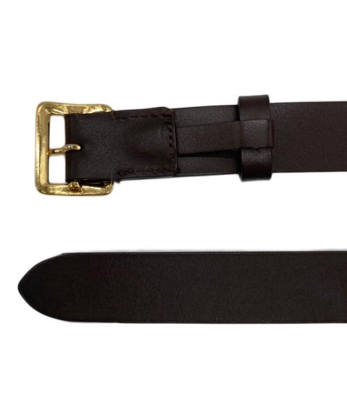 AURALEE（オーラリー）AURALEE (オーラリー) SQUARE BUCKLE BELT ブラウン サイズ:サイズ表記無しの古着・服飾アイテム