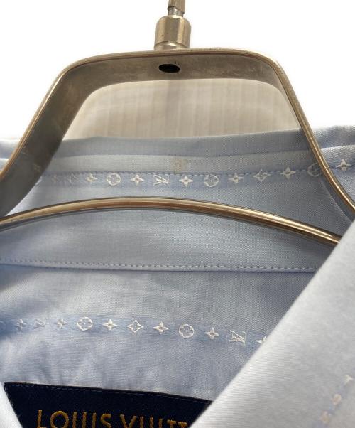 LOUIS VUITTON（ルイ ヴィトン）LOUIS VUITTON (ルイ ヴィトン) モノグラムストライプシャツ ブルー サイズ:40の古着・服飾アイテム