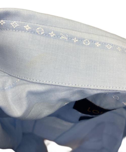LOUIS VUITTON（ルイ ヴィトン）LOUIS VUITTON (ルイ ヴィトン) モノグラムストライプシャツ ブルー サイズ:40の古着・服飾アイテム