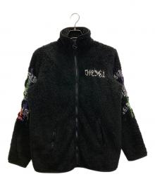 DIESEL（ディーゼル）の古着「フリースジャケット」｜ブラック