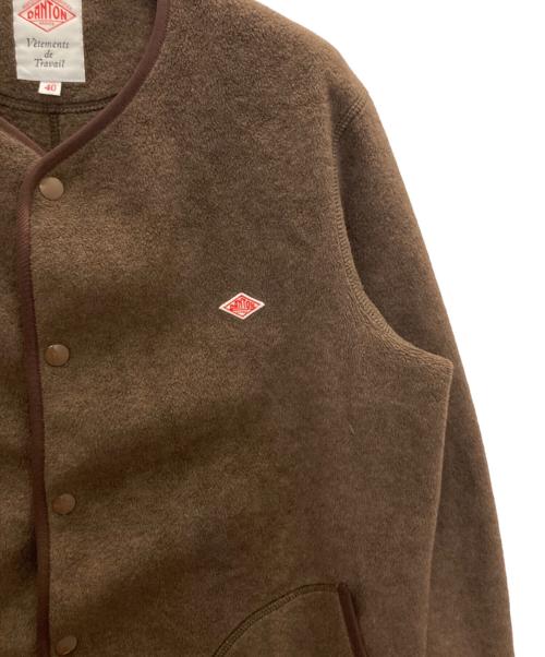 DANTON（ダントン）DANTON (ダントン) フリースカーディガン ブラウン サイズ:40の古着・服飾アイテム
