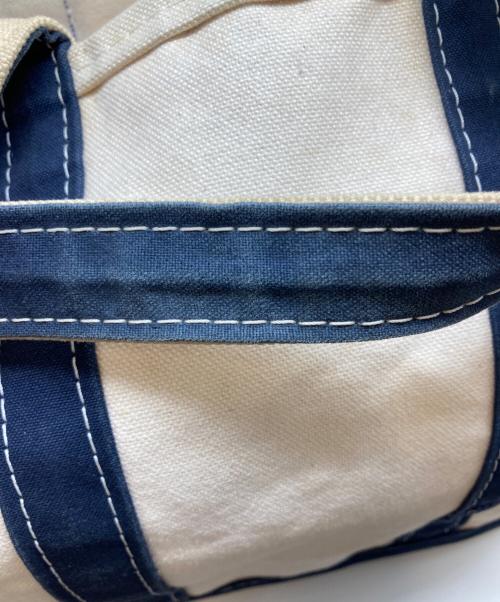L.L.Bean（エルエルビーン）L.L.Bean (エルエルビーン) 90s キャンバストートバッグ ベージュ×ネイビーの古着・服飾アイテム