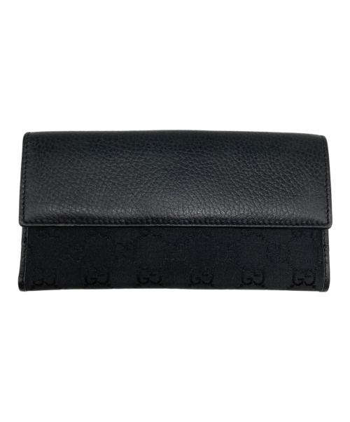 GUCCI（グッチ）GUCCI (グッチ) 長財布 ブラックの古着・服飾アイテム