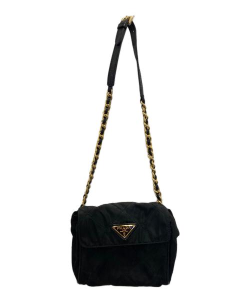 PRADA（プラダ）PRADA (プラダ) チェーンショルダーバッグ ブラックの古着・服飾アイテム