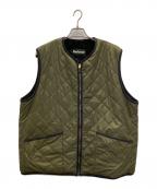 Barbour×green label relaxingバブアー×グリーンレーベルリラクシング）の古着「別注 リバーシブルベスト」｜グリーン×ブラック