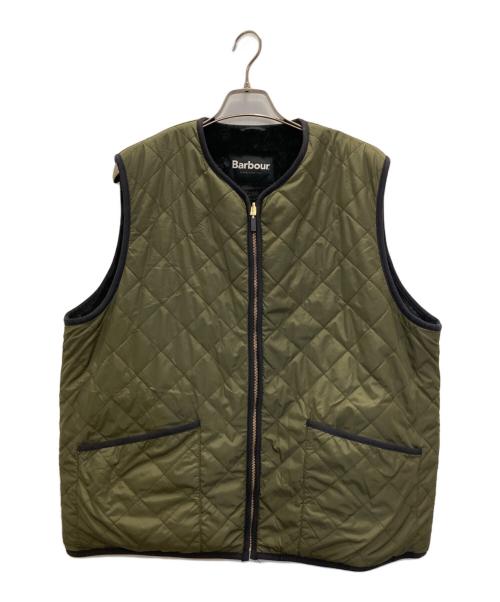 Barbour（バブアー）Barbour (バブアー) green label relaxing (グリーンレーベルリラクシング) 別注 リバーシブルベスト グリーン×ブラック サイズ:40の古着・服飾アイテム