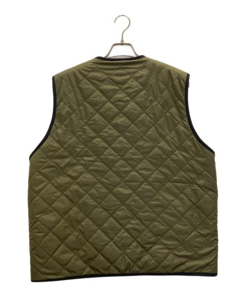 Barbour（バブアー）Barbour (バブアー) green label relaxing (グリーンレーベルリラクシング) 別注 リバーシブルベスト グリーン×ブラック サイズ:40の古着・服飾アイテム