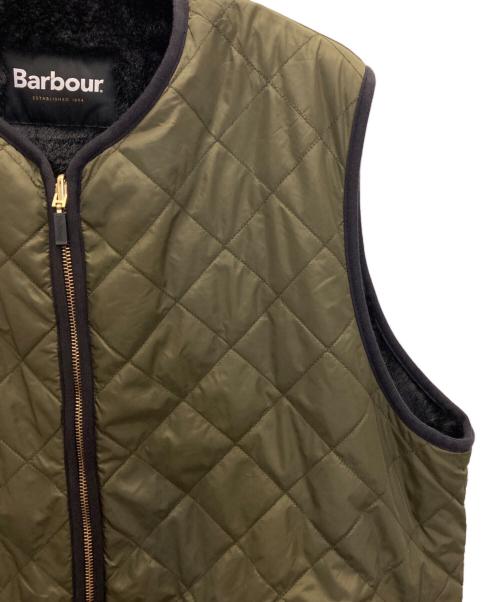 Barbour（バブアー）Barbour (バブアー) green label relaxing (グリーンレーベルリラクシング) 別注 リバーシブルベスト グリーン×ブラック サイズ:40の古着・服飾アイテム