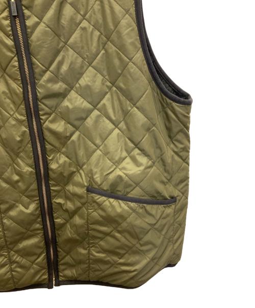 Barbour（バブアー）Barbour (バブアー) green label relaxing (グリーンレーベルリラクシング) 別注 リバーシブルベスト グリーン×ブラック サイズ:40の古着・服飾アイテム