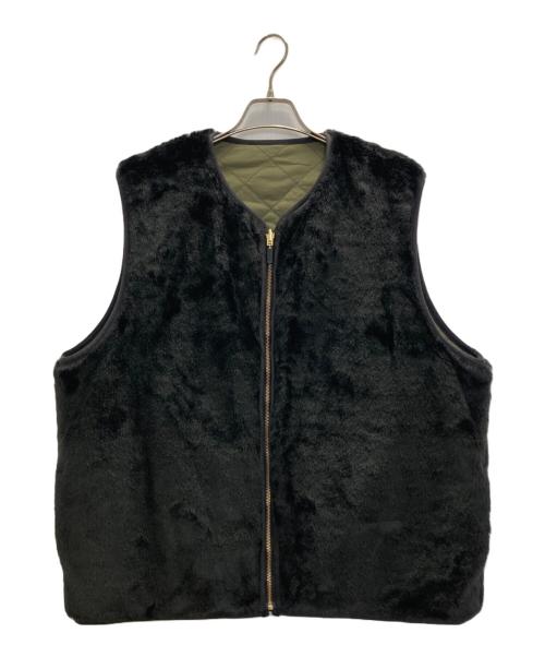 Barbour（バブアー）Barbour (バブアー) green label relaxing (グリーンレーベルリラクシング) 別注 リバーシブルベスト グリーン×ブラック サイズ:40の古着・服飾アイテム