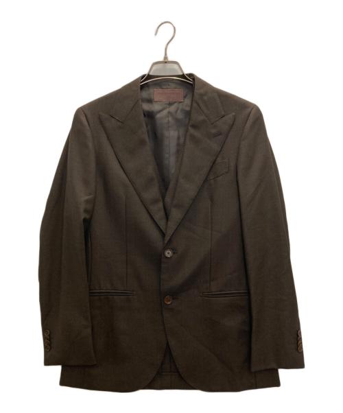 UNITED ARROWS TOKYO（ユナイテッドアローズトウキョウ）UNITED ARROWS TOKYO (ユナイテッドアローズトウキョウ) 3ピースセットアップスーツ ブラウン サイズ:46の古着・服飾アイテム