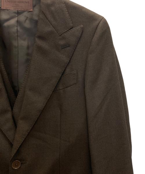 UNITED ARROWS TOKYO（ユナイテッドアローズトウキョウ）UNITED ARROWS TOKYO (ユナイテッドアローズトウキョウ) 3ピースセットアップスーツ ブラウン サイズ:46の古着・服飾アイテム
