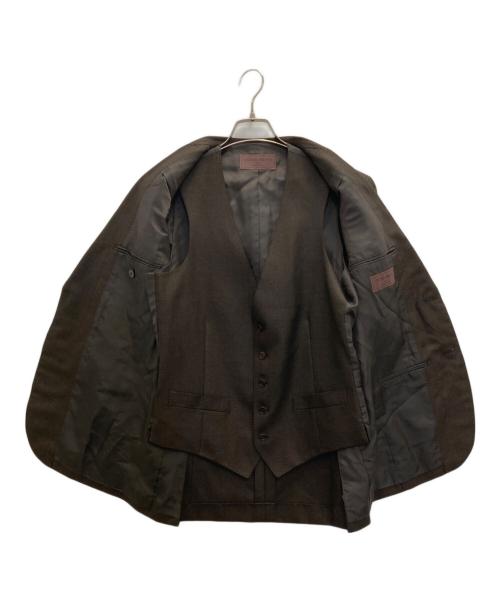 UNITED ARROWS TOKYO（ユナイテッドアローズトウキョウ）UNITED ARROWS TOKYO (ユナイテッドアローズトウキョウ) 3ピースセットアップスーツ ブラウン サイズ:46の古着・服飾アイテム