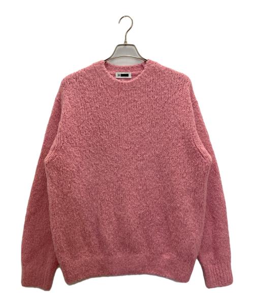 H BEAUTY&YOUTH（エイチ ビューティー&ユース）H BEAUTY&YOUTH (エイチ ビューティー&ユース) タムニット クルーネック ピンク サイズ:Ｍの古着・服飾アイテム