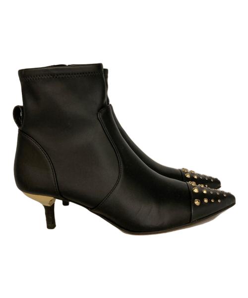 MICHAEL KORS（マイケルコース）MICHAEL KORS (マイケルコース) スタッズヒールブーツ ブラック サイズ:5Mの古着・服飾アイテム