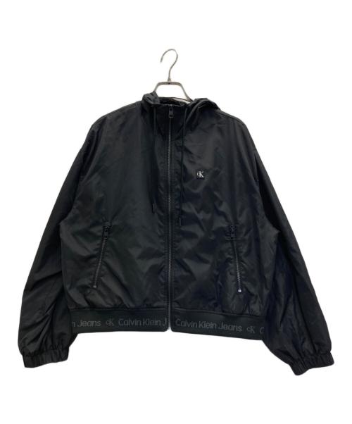 Calvin Klein Jeans（カルバンクラインジーンズ）Calvin Klein Jeans (カルバンクラインジーンズ) パッカブルウィンドブレーカー ブラック サイズ:Sの古着・服飾アイテム