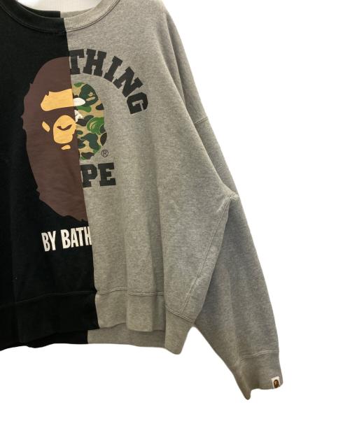 A BATHING APE（アベイシングエイプ）A BATHING APE (アベイシングエイプ) LOOSE FIT CREWNECK グレー サイズ:Ｍの古着・服飾アイテム