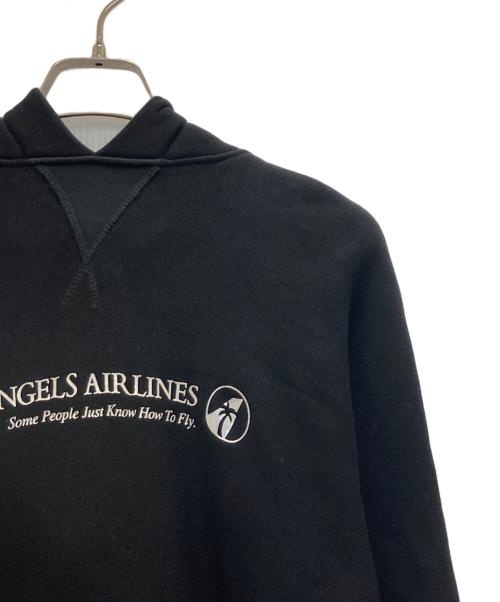 Palm Angels（パーム エンジェルス）Palm Angels (パーム エンジェルス) ロゴプリントパーカー ブラック サイズ:xxsの古着・服飾アイテム