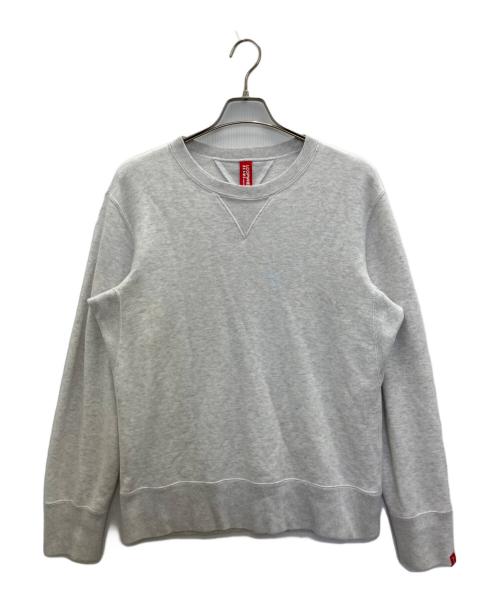 LOOPWHEELER（ループウィラー）LOOPWHEELER (ループウィラー) BEAMS (ビームス) 両Vクルーネックスウェット グレー サイズ:Lの古着・服飾アイテム