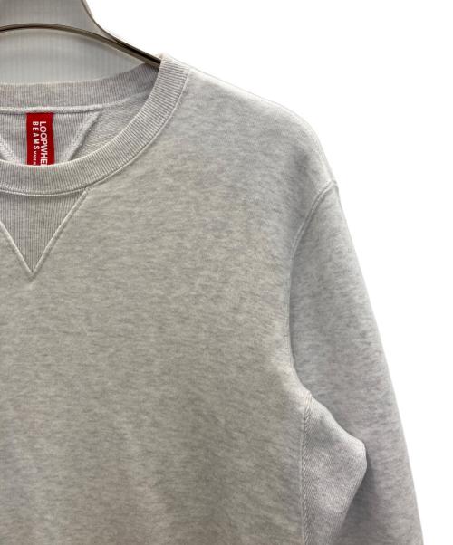 LOOPWHEELER（ループウィラー）LOOPWHEELER (ループウィラー) BEAMS (ビームス) 両Vクルーネックスウェット グレー サイズ:Lの古着・服飾アイテム