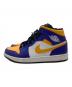 NIKE (ナイキ) Air Jordan 1 Mid Lakers Purple Gold パープル×イエロー サイズ:SIZE 28cm：9000円
