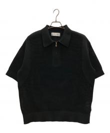 CULLNI（クルニ）の古着「メッシュニットポロシャツ」｜ブラック