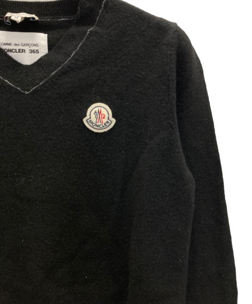 MONCLER（モンクレール）MONCLER (モンクレール) COMME des GARCONS (コムデギャルソン) Vネックニット ブラック サイズ:Ｍの古着・服飾アイテム