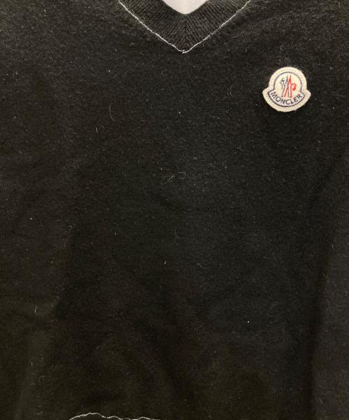 MONCLER（モンクレール）MONCLER (モンクレール) COMME des GARCONS (コムデギャルソン) Vネックニット ブラック サイズ:Ｍの古着・服飾アイテム