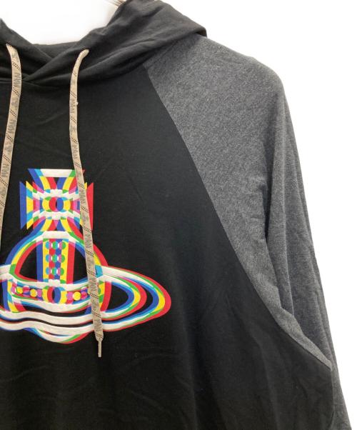 Vivienne Westwood（ヴィヴィアンウエストウッド）Vivienne Westwood (ヴィヴィアンウエストウッド) フード付き長袖Tシャツ ブラック サイズ:Mの古着・服飾アイテム