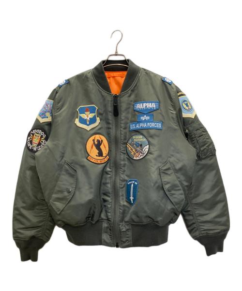 ALPHA（アルファ）ALPHA (アルファ) フルパッチMA-1 オリーブ サイズ:Lの古着・服飾アイテム